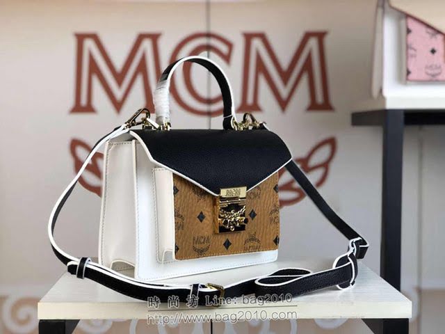 MCM女包 原單 6246拼色 原單新品 Patricia色塊單肩包 經典Visetos圖案 MCM手提女包 手拎包 MCM斜挎包  mdmc1443